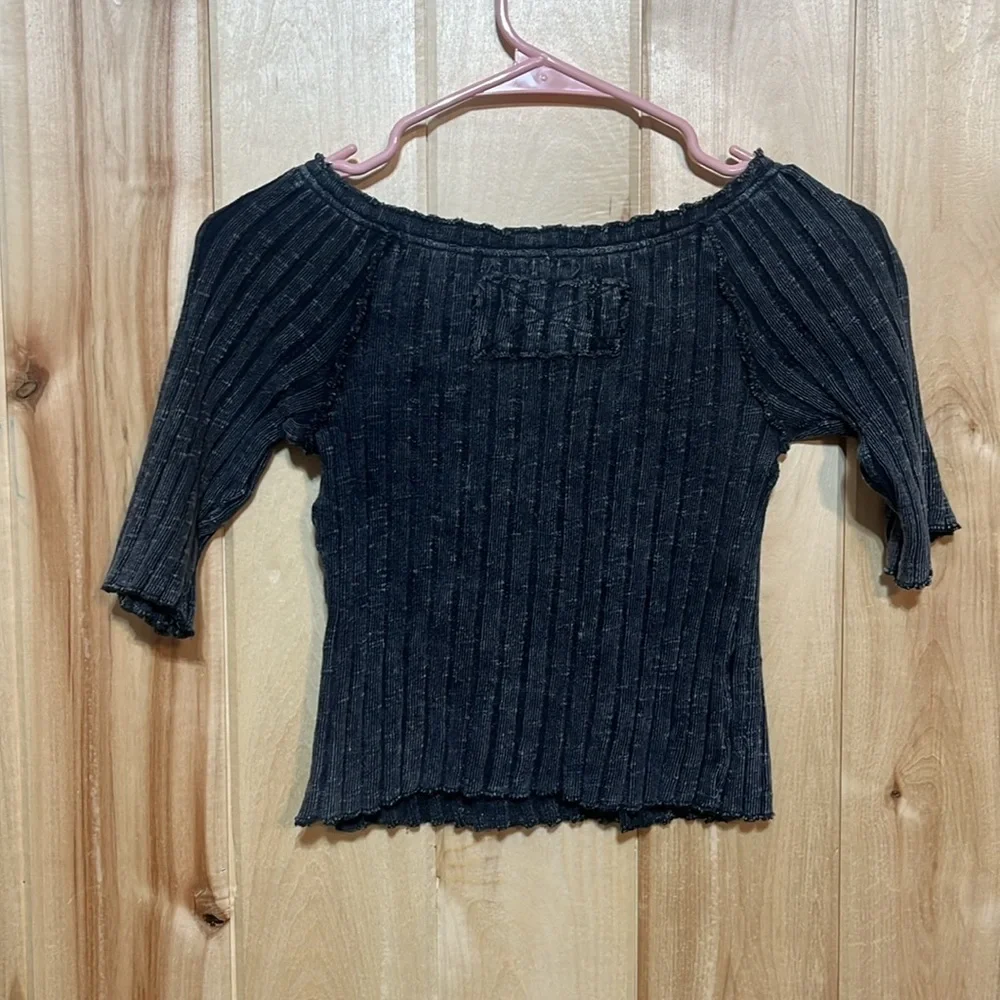 NWT Free People Black San Lucas Pullover Top‎ Size S